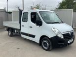 VAUXHALL MOVANO 2.3 CDTI 3500  DOUBLE CAB ALLOY DROPSIDE ** EURO 6 ** LOW MILES ** - 3087 - 10