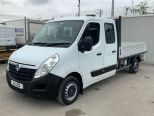 VAUXHALL MOVANO 2.3 CDTI 3500  DOUBLE CAB ALLOY DROPSIDE ** EURO 6 ** LOW MILES ** - 3087 - 3